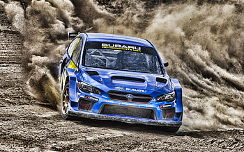 2022, Subaru WRX STi, , rallycross, exterior, front view, rally, new blue WRX STi, drift, japanese cars, Subaru HD wallpaper
