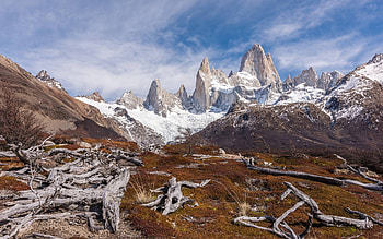 Monte Fitz Roy, fun, field, cool, nature, mountains HD wallpaper
