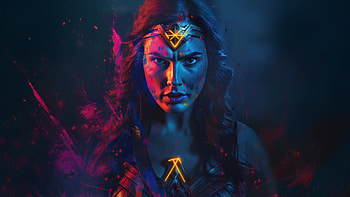 The Enchanting Wonder Woman, wonder-woman, superheroes, artwork, art, digital-art, artist, ai HD wallpaper