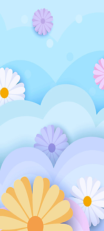 Pastel Flowers, pink, blue HD phone wallpaper
