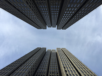 Sky, Miscellanea, Miscellaneous, Skyscrapers, Bottom View HD wallpaper