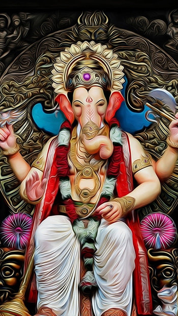 Ganesh God , Mumbai, Ganpati, lalbaugcha raja HD phone wallpaper