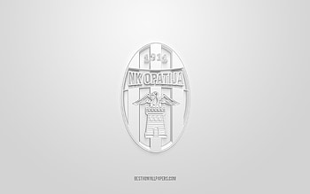 NK Opatija, creative 3D logo, white background, Druga HNL, 3d emblem, Croatian football club, Croatian Second Football League, Opatija, Croatia, 3d art, football, NK Opatija 3d logo HD wallpaper