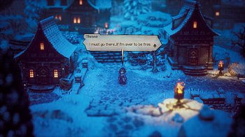 Octopath Traveler II Winter Scene, video game, Octopath Traveler II HD wallpaper