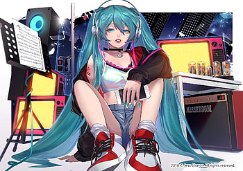 Artwork, Hatsune Miku, urban HD wallpaper