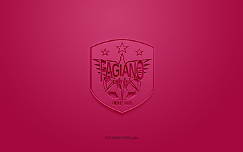 Fagiano Okayama, creative 3D logo, purple background, J2 League, 3d emblem, Japan Football Club, Okayama, Japan, 3d art, football, Fagiano Okayama 3d logo HD wallpaper