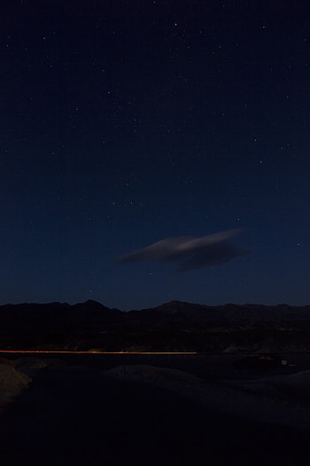 Mountains, Night, Dark, Starry Sky, Cloud HD phone wallpaper