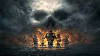 Pirate Ship and Background, Pirates of the Caribbean Ship HD wallpaper