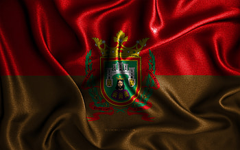 Burgos flag, , silk wavy flags, spanish cities, Day of Burgos, Flag of Burgos, fabric flags, 3D art, Burgos, cities of Spain, Burgos 3D flag HD wallpaper