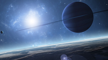 Ring Around The Planet, scenic planet, beautiful planet, ringed planet, ringed world HD wallpaper