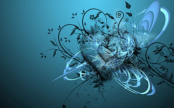Abstract, Flowers, Background, Patterns, Lines HD wallpaper