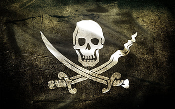 Pirate Flag, pirate, flag, logo HD wallpaper