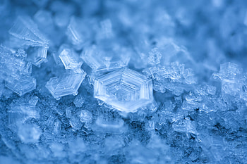 Macro, snowflakes, 2021 winter HD wallpaper
