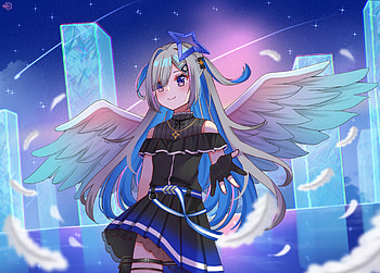 Amane Kanata, angel, hololive, Amane Kanata, Anime, Virtual Youtuber, anime angel HD wallpaper