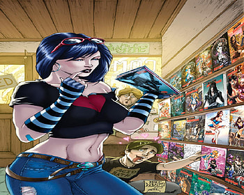 Comicbook Store Babe, store, wonderland, comicbooks, calie liddle HD wallpaper