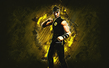 Fortnite Kumite Clasher Skin, Fortnite, main characters, yellow stone background, Kumite Clasher, Fortnite skins, Kumite Clasher Skin, Kumite Clasher Fortnite, Fortnite characters HD wallpaper