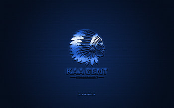 KAA Gent, Belgium football club, Jupiler Pro League, blue logo, blue carbon fiber background, Belgian First Division A, football, Ghent, Belgium, KAA Gent logo HD wallpaper