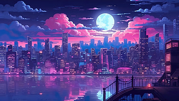 City Lights Under The Stars Cityscape , buildings, artist, artwork, digital-art HD wallpaper