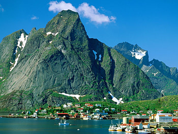Lofoten, Norway Reine Islands, oceans, architecture, Norway, cities, nature, mountains, islands HD wallpaper