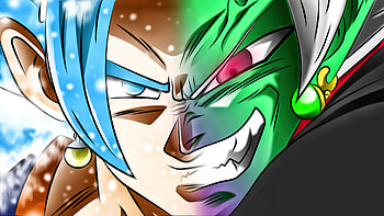Vegetto Vs Fusion Zamasu , vegetto, anime, dragon-ball, artist, artwork, digital-art, deviantart HD wallpaper