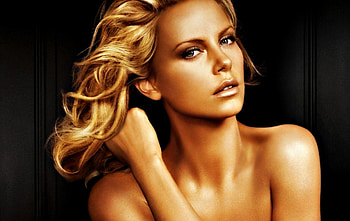 Charlize Theron, black, blonde, girl, actress, woman HD wallpaper
