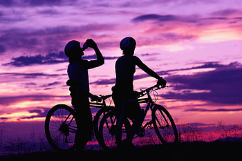 Sports, Sunset, Rest, Relaxation, Cyclists HD wallpaper
