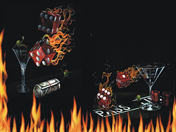 Gambling fire, jeux de hasard HD wallpaper