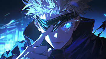 Satoru Gojo Anime – Jujutsu Kaisen, Anime, Jujutsu Kaisen, Satoru Gojo, anime boy, blue anime HD wallpaper