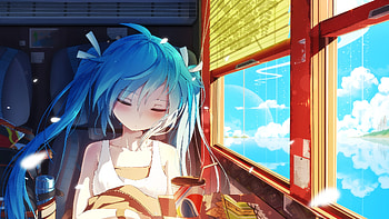 Hatsune Miku, Anime , Music studio setting, Ethan Simpson's post HD wallpaper