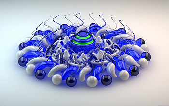 Cake, blue, c4d, white, abstract, ball HD wallpaper