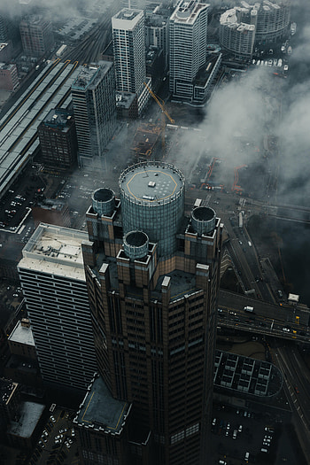 Cities, City, Building, Dark, Gloomy HD phone wallpaper