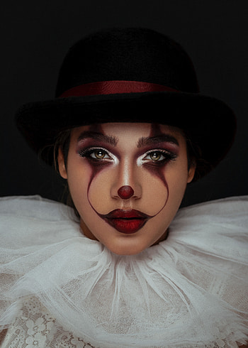 Miscellanea, Miscellaneous, Paint, Girl, Face, Makeup, Clown HD phone wallpaper