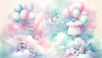 Enchanting Baby Shower Celebration, baby shower, Pastel Color, balloon, cloud HD wallpaper