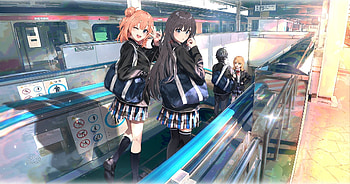 Yukino Yukinoshita, Yui Yuigahama, Iroha Isshiki, Hachiman Hikigaya, My Teen Romantic Comedy SNAFU HD wallpaper