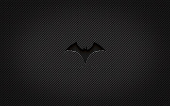 Batwoman carbon logo, , grunge art, carbon background, creative, Batwoman black logo, superheroes, Batwoman logo, Batwoman HD wallpaper