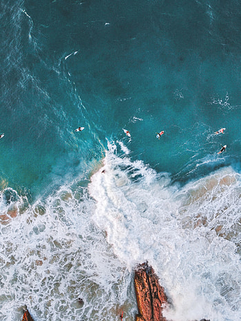 Nature, Serfing, Rocks, View From Above, Ocean HD phone wallpaper