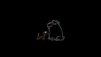 2 Stupid Dogs, cartoons, artist, artwork, digital-art, dark, black, oled HD wallpaper