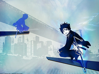 Blue Exrocist, comedy, action, satans son, blue flames HD wallpaper