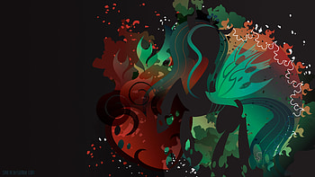 Green Queen Chrysalis Minimalist My Little Pony Friendship is Magic HD wallpaper