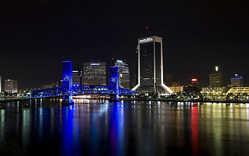 Cities, Shore, Bank, Florida, United States Of America, Jacksonville HD wallpaper