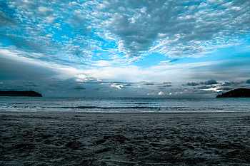 Gray Sand Sea Shore, seashore, seascape, nature, sand HD wallpaper