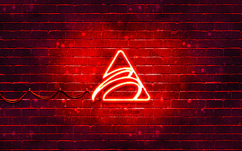 Biostar red logo, , red brickwall, Biostar logo, brands, Biostar neon logo, Biostar HD wallpaper