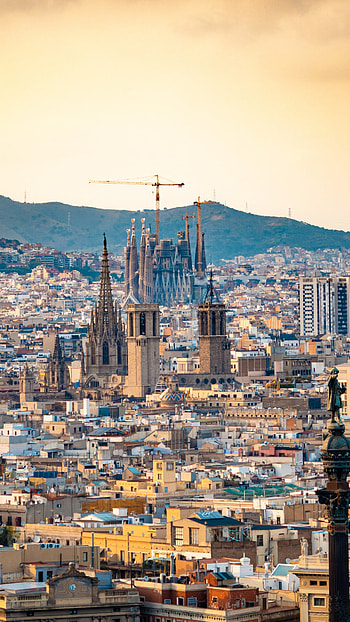 Barcelona city , Urban vibes, Captivating scenes, Spanish charm HD phone wallpaper