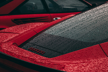 Rain Drops On Ferrari, ferrari, cars, rain, drops HD wallpaper
