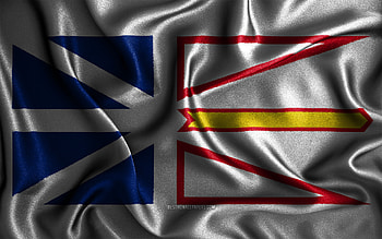 Newfoundland and Labrador flag, , silk wavy flags, canadian provinces, Day of Newfoundland and Labrador, fabric flags, Flag of Newfoundland and Labrador, 3D art, Newfoundland and Labrador, Provinces of Canada, Newfoundland and Labrador 3D flag, Canada HD wallpaper