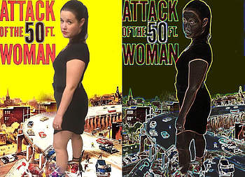 Attack of The 50FT Kali Alaura, Kali Alaura, 50ft Woman, Giantess, Attack HD wallpaper