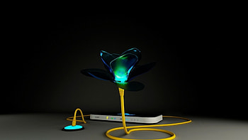 usb, flower, light, hi-tech HD wallpaper