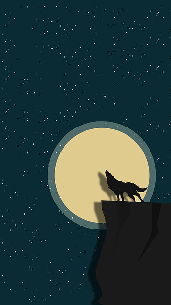 Minimal, Wolf HD phone wallpaper
