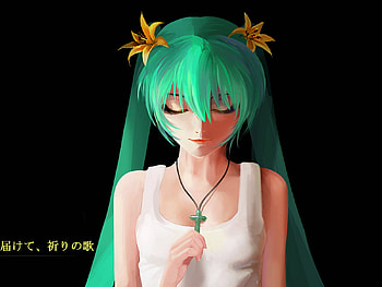Miku, music, anime, hatsune miku, cross, vocaloid, female HD wallpaper