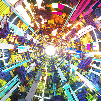 Shine, Light, Bright, Multicolored, Motley, 3D, Glow, Tunnel HD phone wallpaper